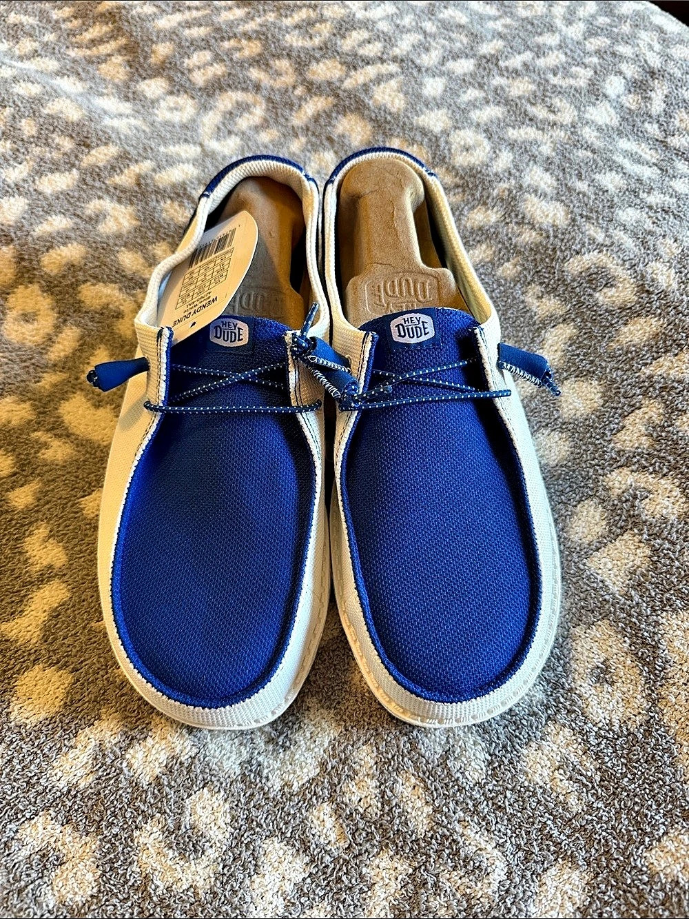 HEY DUDE Wendy Duke Blue & White Sneakers US 10